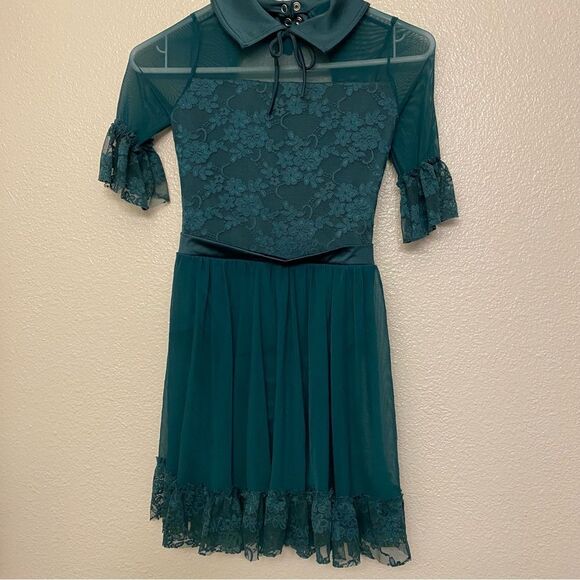 Weissman dance costume lyrical dark green Every Breath You Take 12504 MC child - Picture 2 of 12